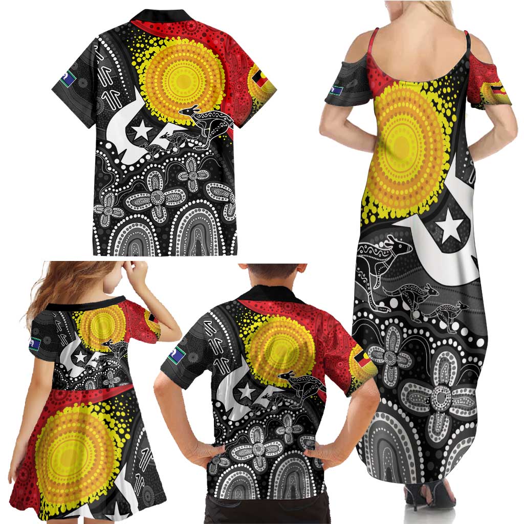 Aboriginal-Torres Strait Islanders Family Matching Summer Maxi Dress and Hawaiian Shirt Together Culture Inspired Story