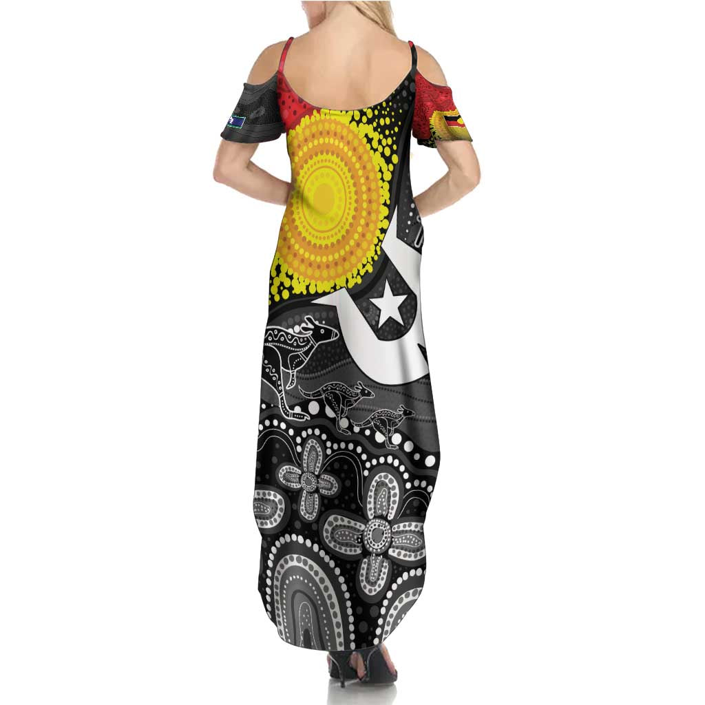 Aboriginal-Torres Strait Islanders Family Matching Summer Maxi Dress and Hawaiian Shirt Together Culture Inspired Story