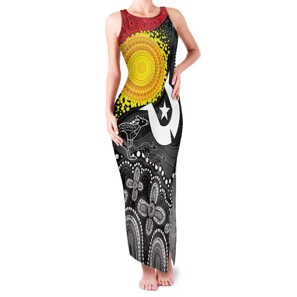 Aboriginal-Torres Strait Islanders Family Matching Tank Maxi Dress and Hawaiian Shirt Together Culture Inspired Story
