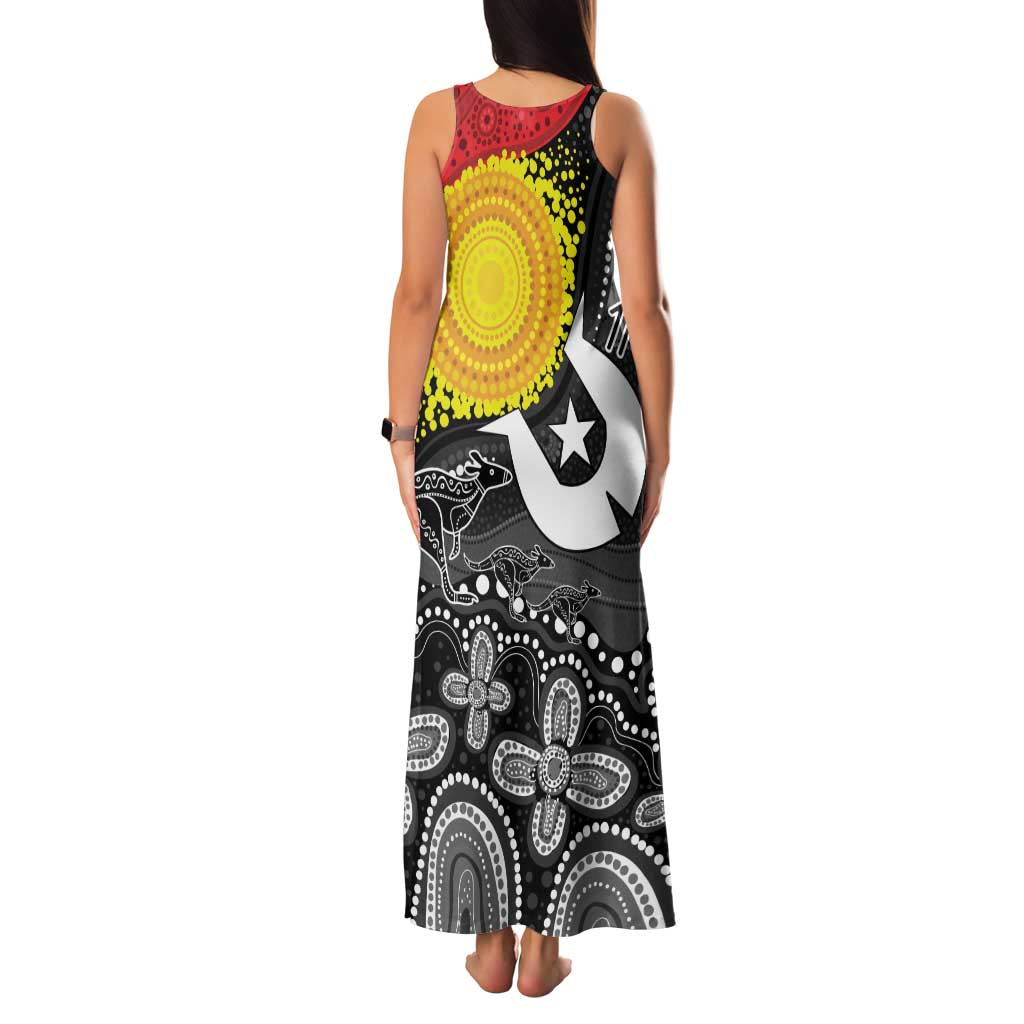 Aboriginal-Torres Strait Islanders Family Matching Tank Maxi Dress and Hawaiian Shirt Together Culture Inspired Story