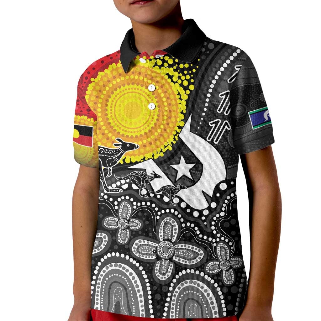 Aboriginal-Torres Strait Islanders Kid Polo Shirt Together Culture Inspired Story