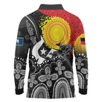Aboriginal-Torres Strait Islanders Long Sleeve Polo Shirt Together Culture Inspired Story