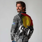 Aboriginal-Torres Strait Islanders Long Sleeve Polo Shirt Together Culture Inspired Story