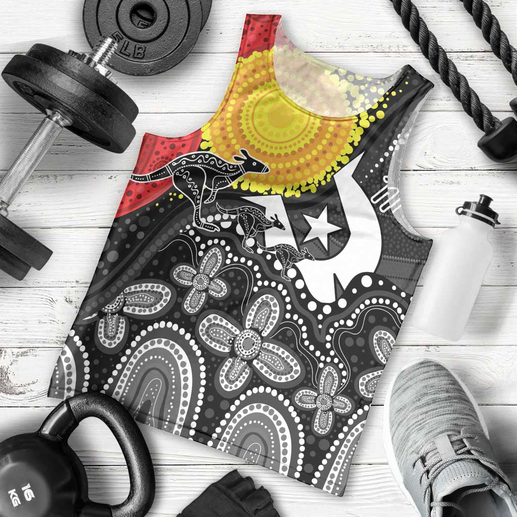 Aboriginal-Torres Strait Islanders Men Tank Top Together Culture Inspired Story