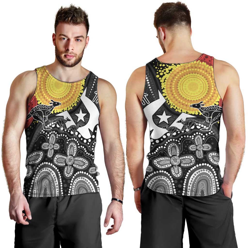 Aboriginal-Torres Strait Islanders Men Tank Top Together Culture Inspired Story