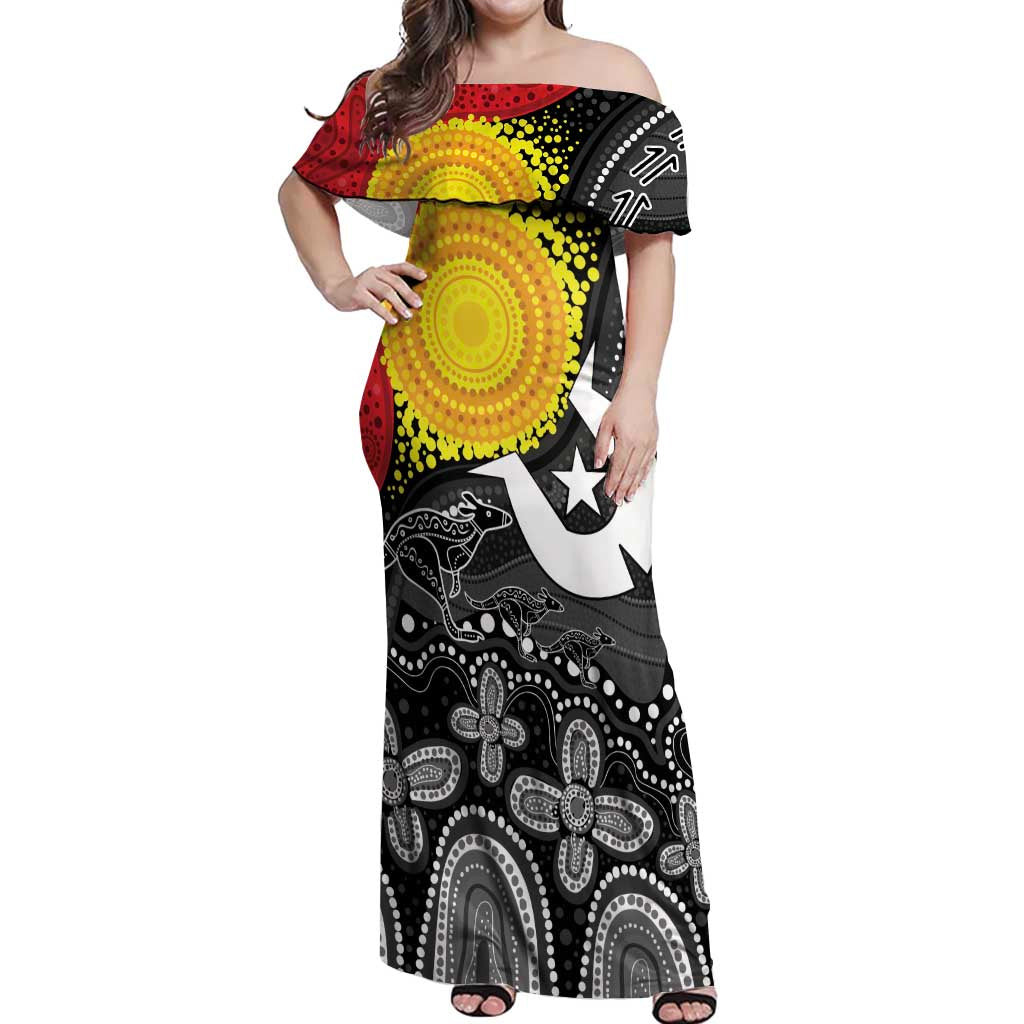 Aboriginal-Torres Strait Islanders Off Shoulder Maxi Dress Together Culture Inspired Story