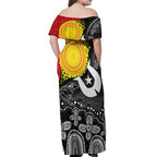 Aboriginal-Torres Strait Islanders Off Shoulder Maxi Dress Together Culture Inspired Story