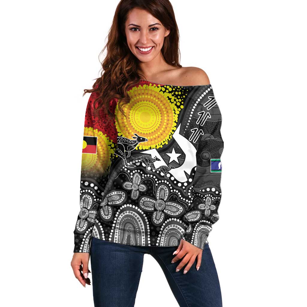 Aboriginal-Torres Strait Islanders Off Shoulder Sweater Together Culture Inspired Story