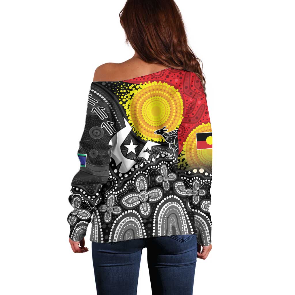 Aboriginal-Torres Strait Islanders Off Shoulder Sweater Together Culture Inspired Story