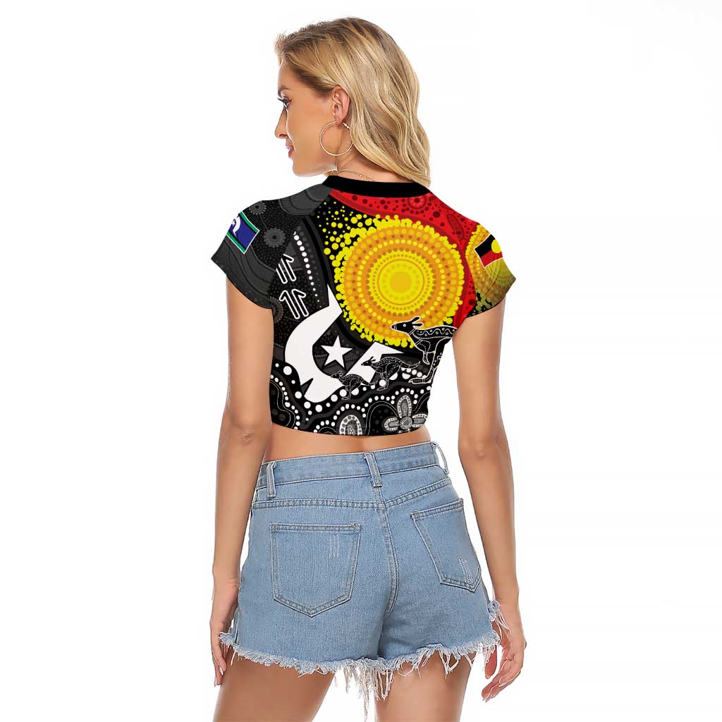 Aboriginal-Torres Strait Islanders Raglan Cropped T Shirt Together Culture Inspired Story