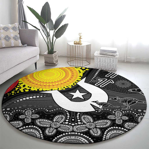 Aboriginal-Torres Strait Islanders Round Carpet Together Culture Inspired Story