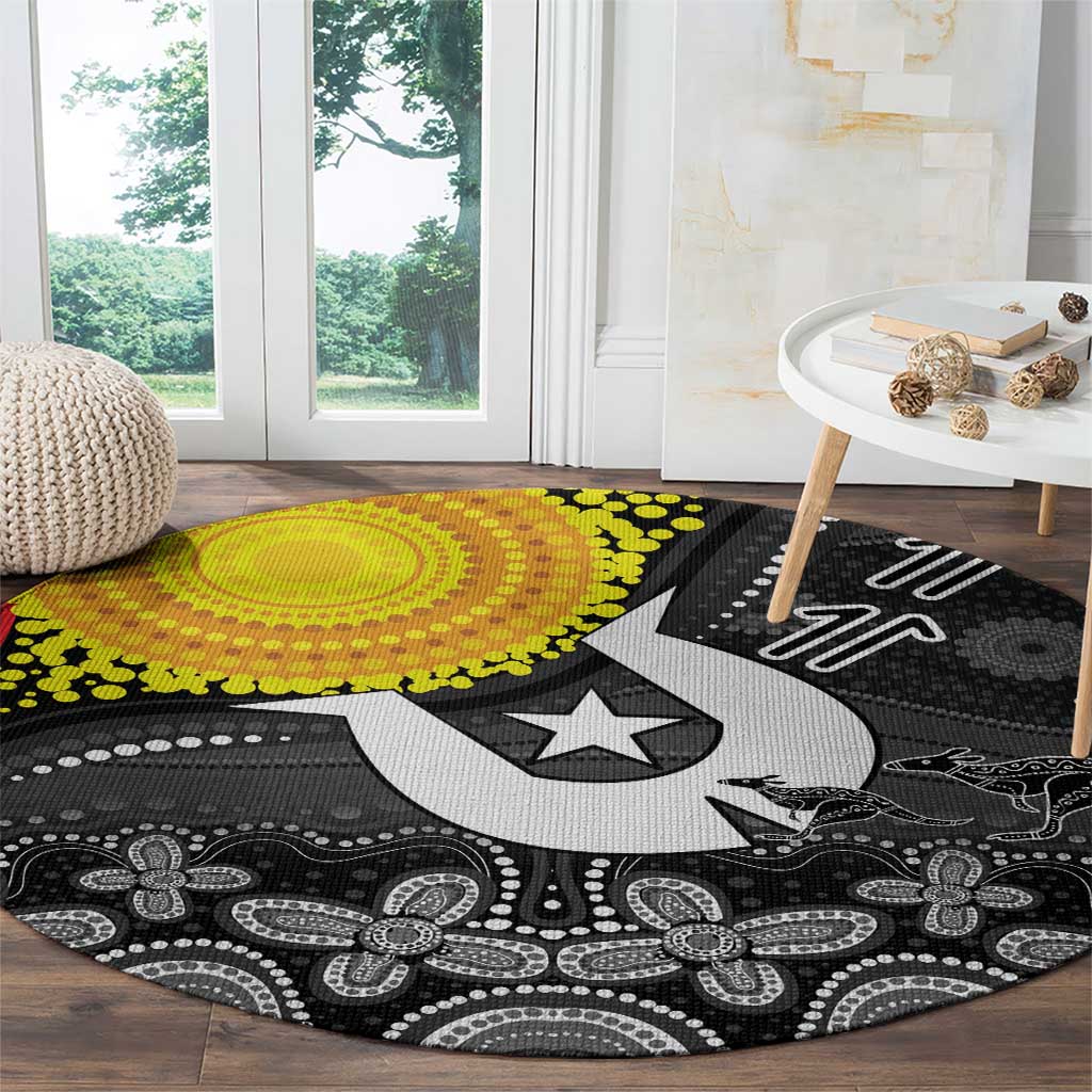 Aboriginal-Torres Strait Islanders Round Carpet Together Culture Inspired Story