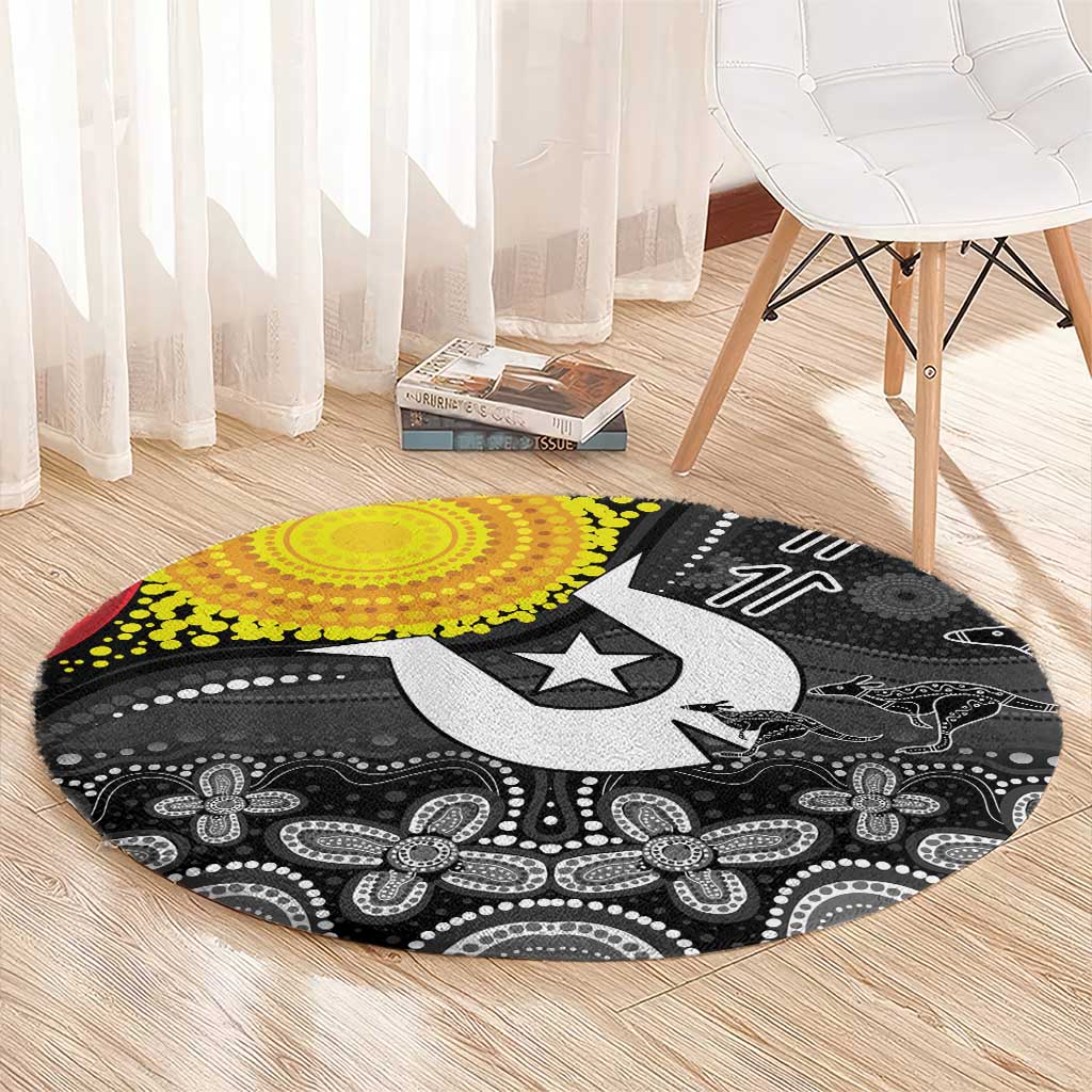 Aboriginal-Torres Strait Islanders Round Carpet Together Culture Inspired Story