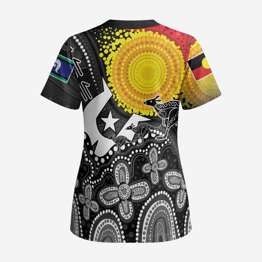 Aboriginal-Torres Strait Islanders Scrub Top Together Culture Inspired Story - Aussie Hoodie