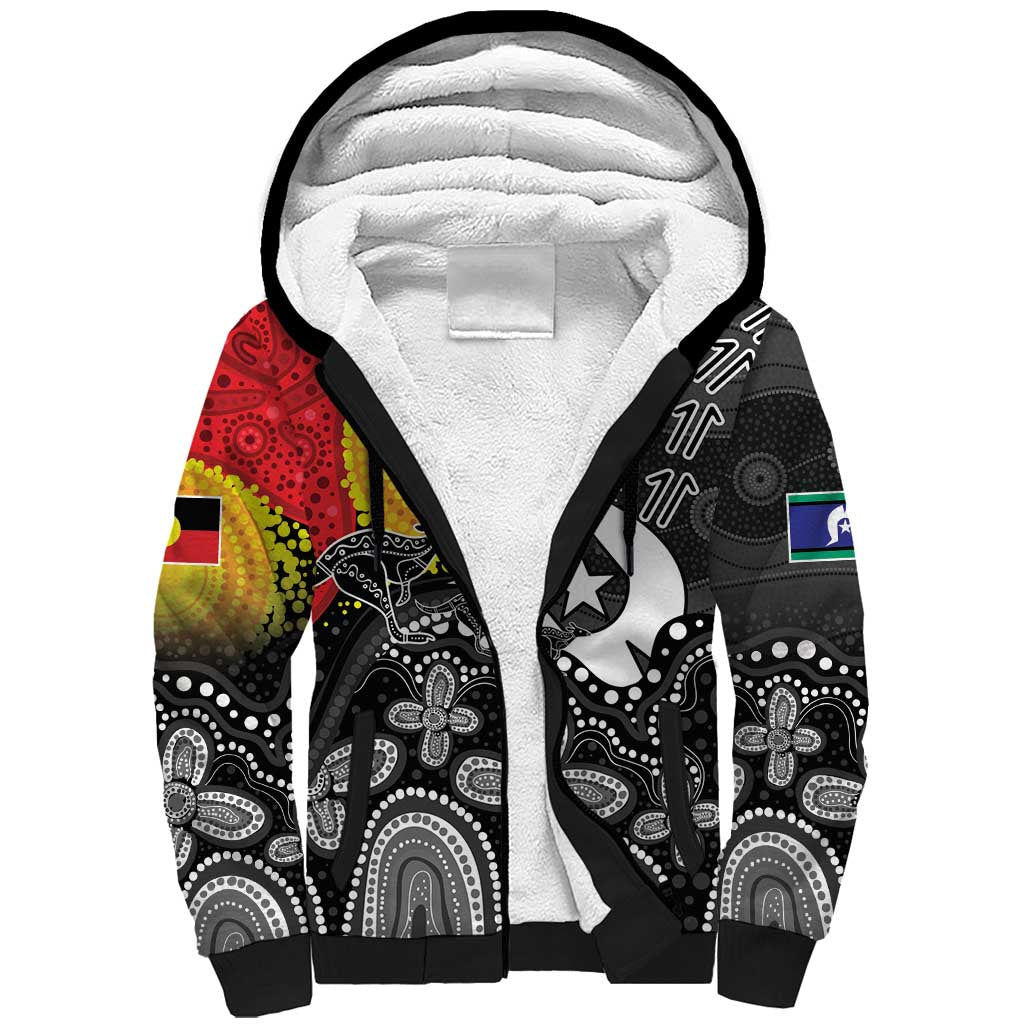 Aboriginal-Torres Strait Islanders Sherpa Hoodie Together Culture Inspired Story