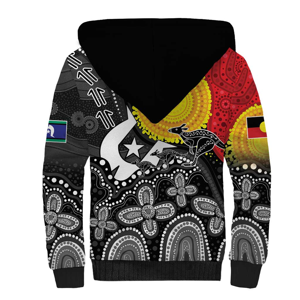 Aboriginal-Torres Strait Islanders Sherpa Hoodie Together Culture Inspired Story