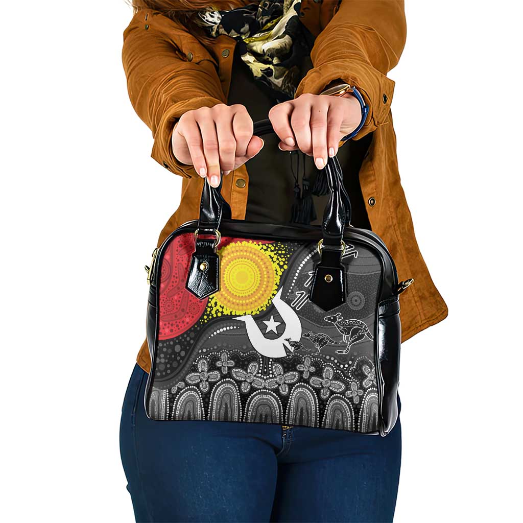 Aboriginal-Torres Strait Islanders Shoulder Handbag Together Culture Inspired Story
