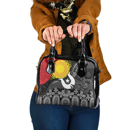 Aboriginal-Torres Strait Islanders Shoulder Handbag Together Culture Inspired Story