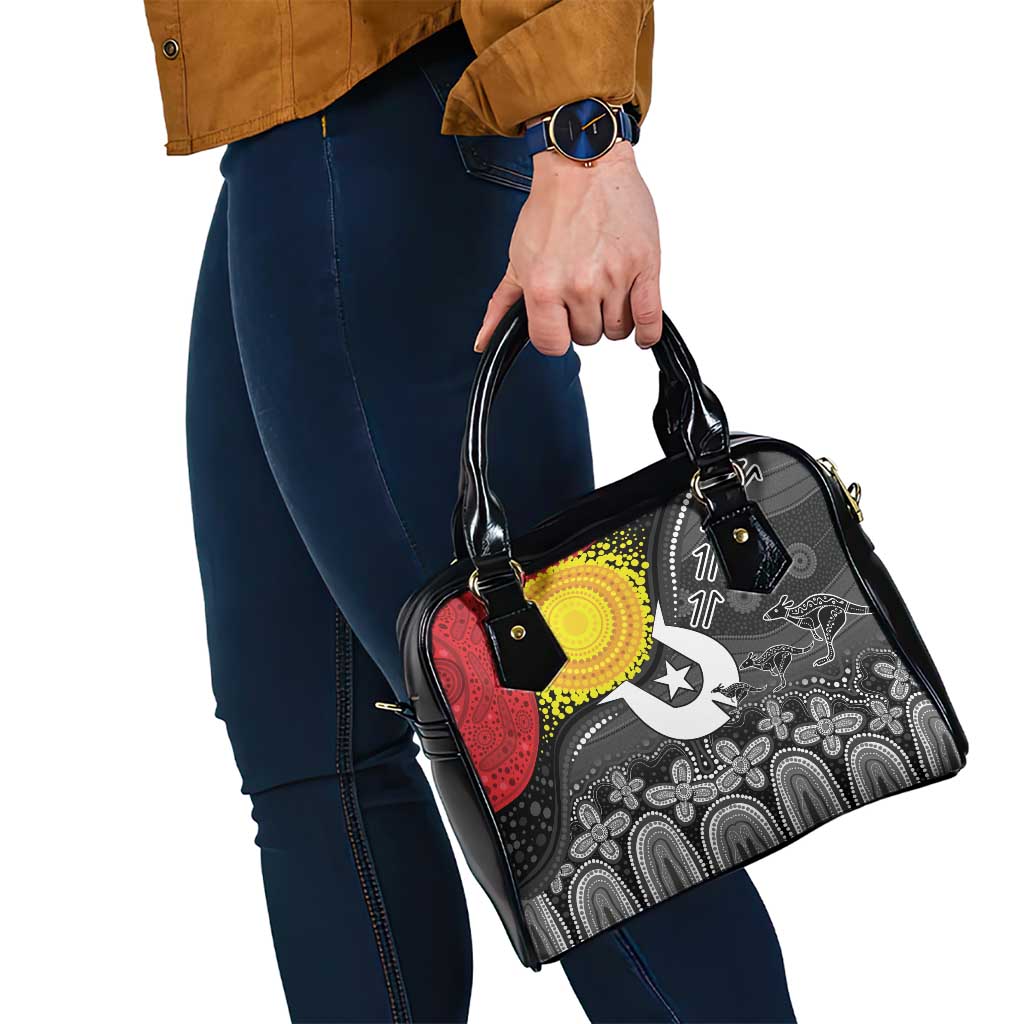 Aboriginal-Torres Strait Islanders Shoulder Handbag Together Culture Inspired Story