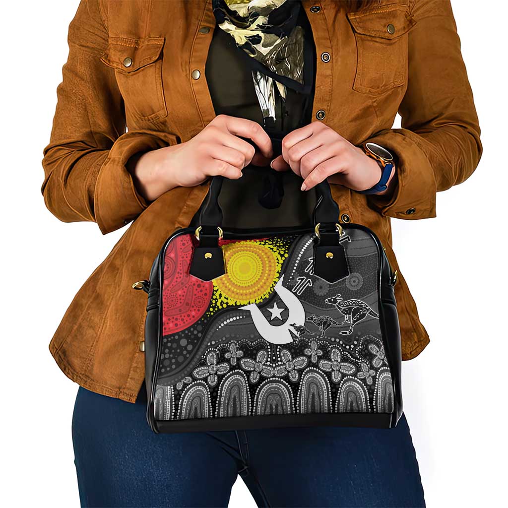 Aboriginal-Torres Strait Islanders Shoulder Handbag Together Culture Inspired Story