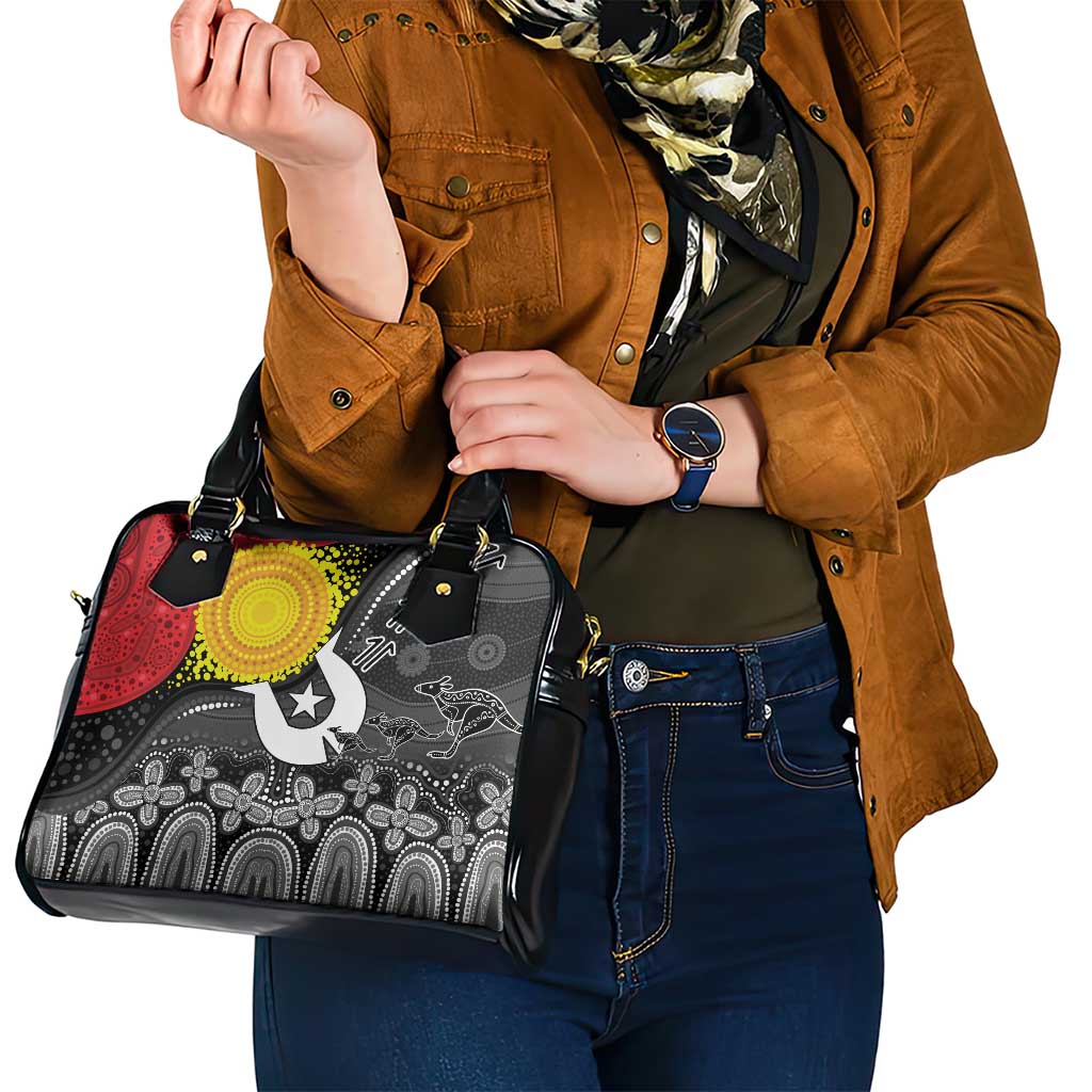 Aboriginal-Torres Strait Islanders Shoulder Handbag Together Culture Inspired Story