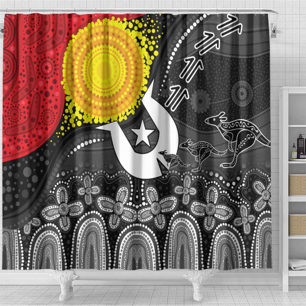 Aboriginal-Torres Strait Islanders Shower Curtain Together Culture Inspired Story