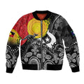 Aboriginal-Torres Strait Islanders Sleeve Zip Bomber Jacket Together Culture Inspired Story