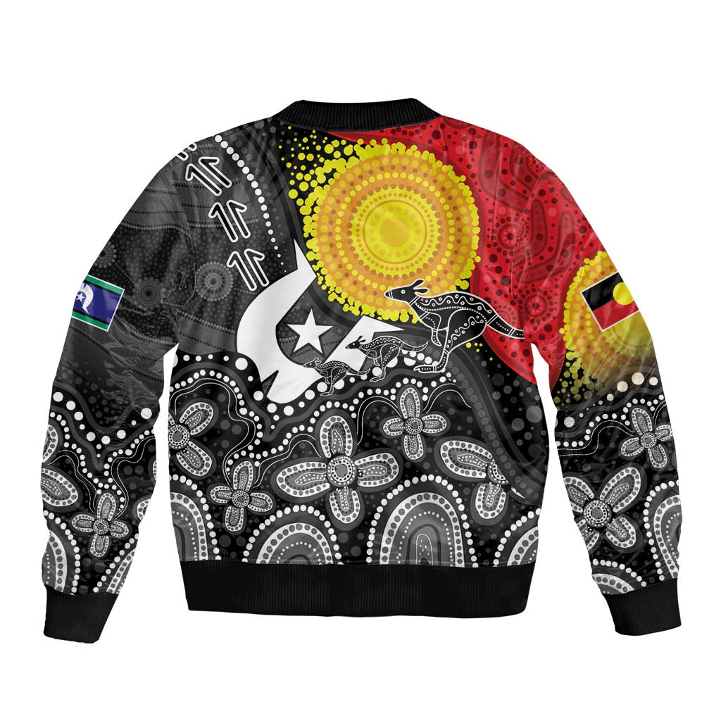 Aboriginal-Torres Strait Islanders Sleeve Zip Bomber Jacket Together Culture Inspired Story