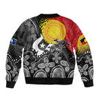 Aboriginal-Torres Strait Islanders Sleeve Zip Bomber Jacket Together Culture Inspired Story