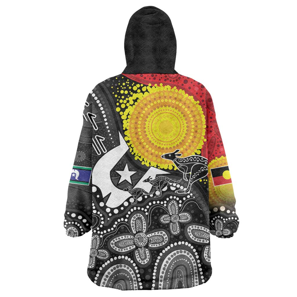 Aboriginal-Torres Strait Islanders Wearable Blanket Hoodie Together Culture Inspired Story