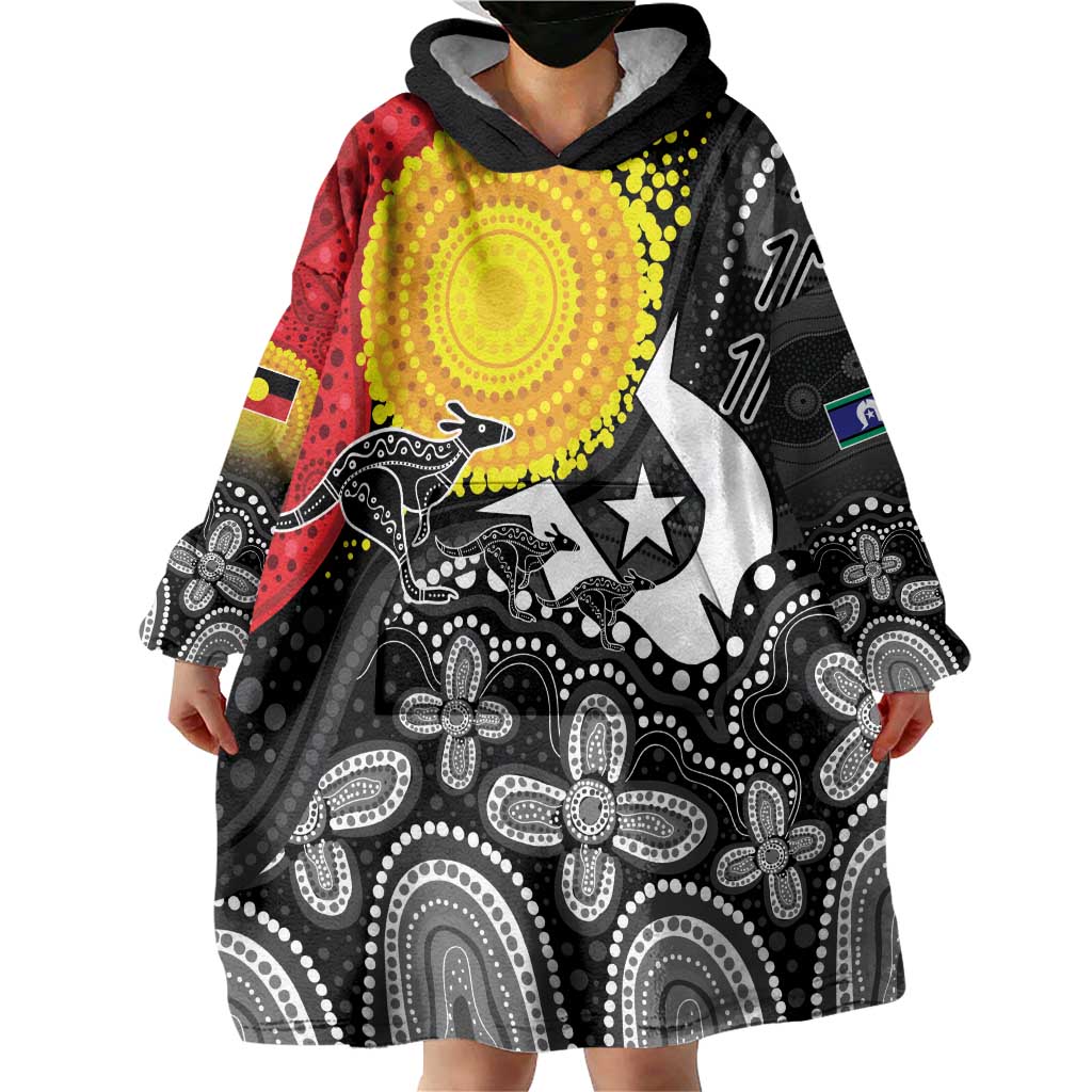 Aboriginal-Torres Strait Islanders Wearable Blanket Hoodie Together Culture Inspired Story