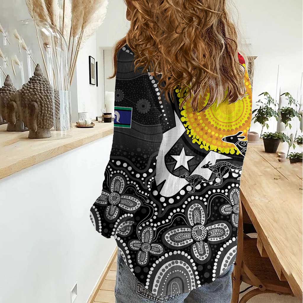 Aboriginal-Torres Strait Islanders Women Casual Shirt Together Culture Inspired Story
