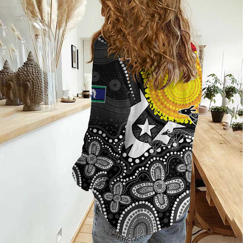 Aboriginal-Torres Strait Islanders Women Casual Shirt Together Culture Inspired Story