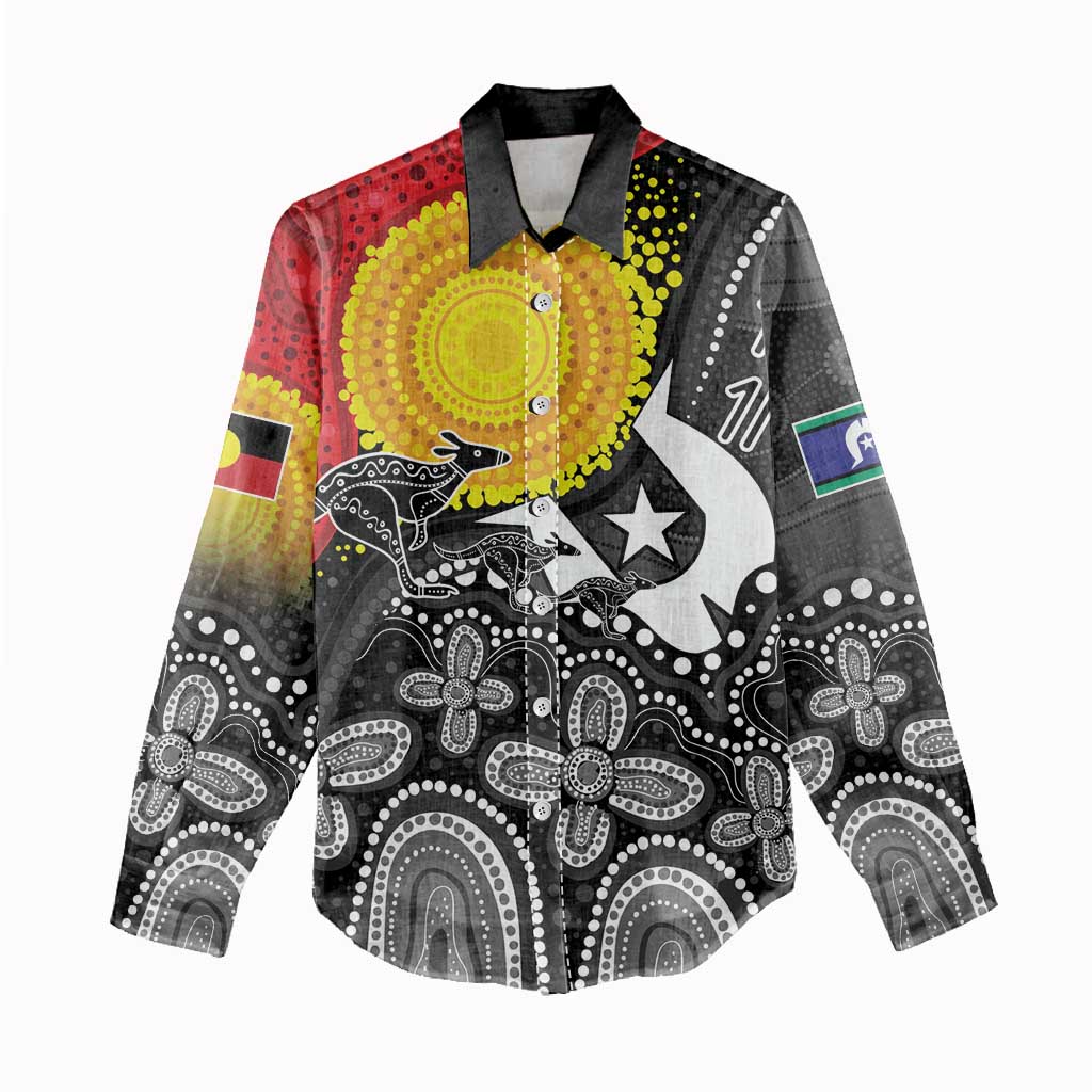 Aboriginal-Torres Strait Islanders Women Casual Shirt Together Culture Inspired Story