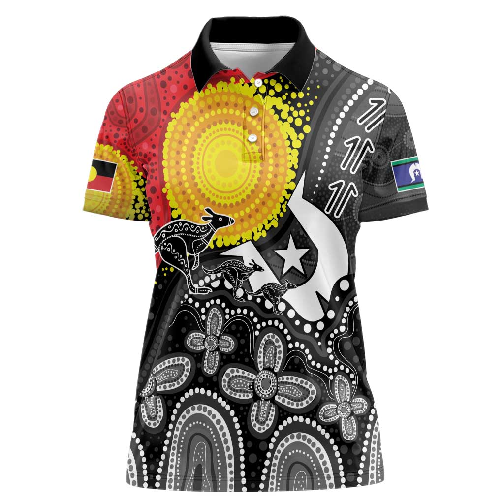 Aboriginal-Torres Strait Islanders Women Polo Shirt Together Culture Inspired Story
