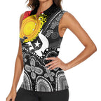 Aboriginal-Torres Strait Islanders Women Sleeveless Polo Shirt Together Culture Inspired Story