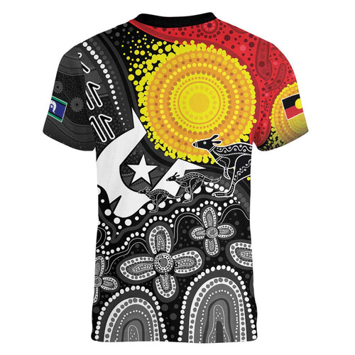 Aboriginal-Torres Strait Islanders Women V-Neck T-Shirt Together Culture Inspired Story