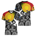 Aboriginal-Torres Strait Islanders Women V-Neck T-Shirt Together Culture Inspired Story