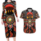 NAIDOC 2025 Boab Tree Couples Matching Long Sleeve Bodycon Dress and Hawaiian Shirt Celebrate Aboriginal Culture The Next Generation