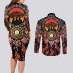 NAIDOC 2025 Boab Tree Couples Matching Long Sleeve Bodycon Dress and Long Sleeve Button Shirt Celebrate Aboriginal Culture The Next Generation