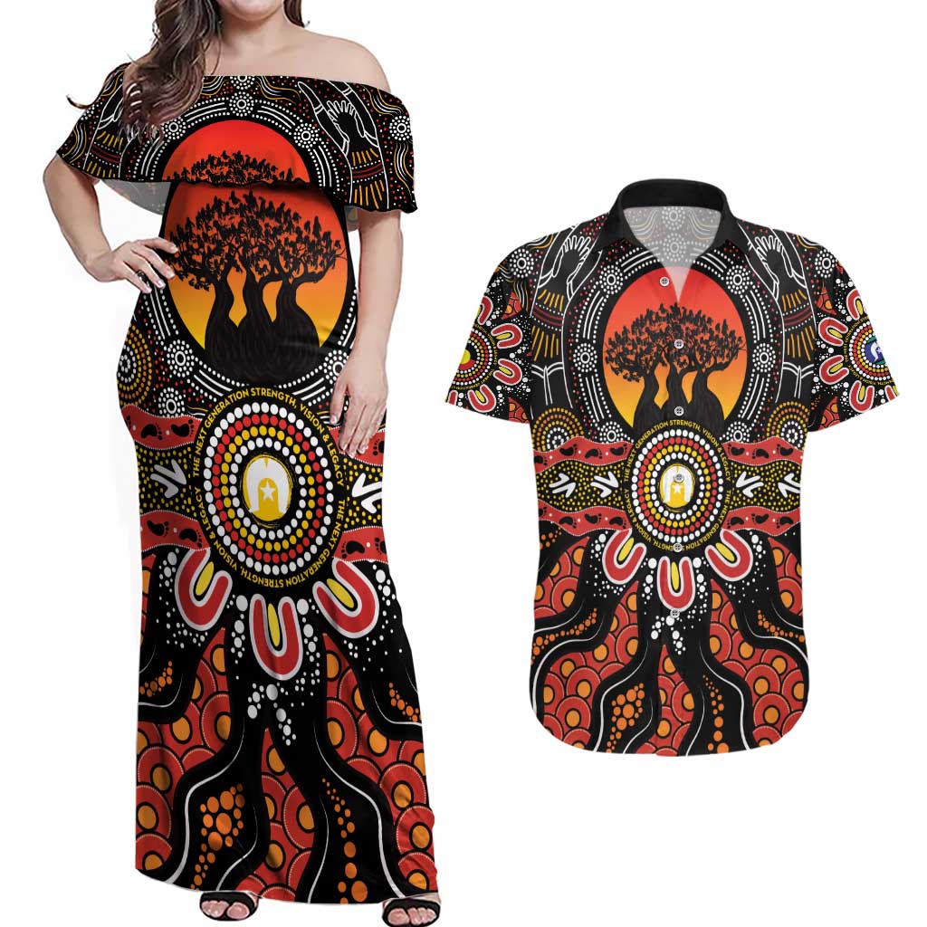 NAIDOC 2025 Boab Tree Couples Matching Off Shoulder Maxi Dress and Hawaiian Shirt Celebrate Aboriginal Culture The Next Generation