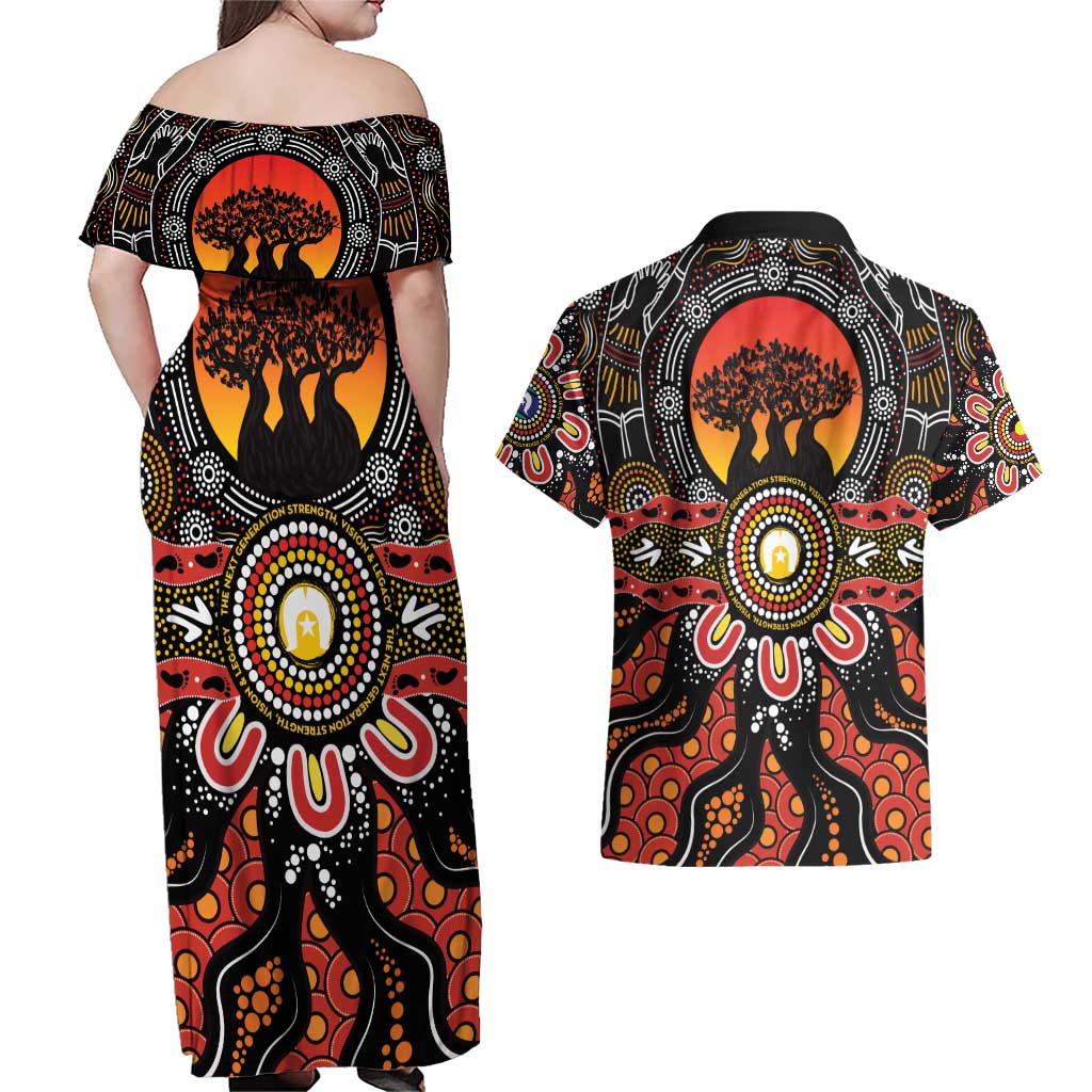 NAIDOC 2025 Boab Tree Couples Matching Off Shoulder Maxi Dress and Hawaiian Shirt Celebrate Aboriginal Culture The Next Generation