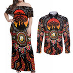 NAIDOC 2025 Boab Tree Couples Matching Off Shoulder Maxi Dress and Long Sleeve Button Shirt Celebrate Aboriginal Culture The Next Generation