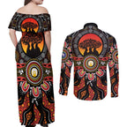 NAIDOC 2025 Boab Tree Couples Matching Off Shoulder Maxi Dress and Long Sleeve Button Shirt Celebrate Aboriginal Culture The Next Generation