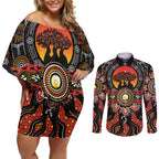 NAIDOC 2025 Boab Tree Couples Matching Off Shoulder Short Dress and Long Sleeve Button Shirt Celebrate Aboriginal Culture The Next Generation