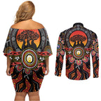 NAIDOC 2025 Boab Tree Couples Matching Off Shoulder Short Dress and Long Sleeve Button Shirt Celebrate Aboriginal Culture The Next Generation