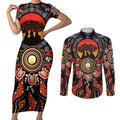 NAIDOC 2025 Boab Tree Couples Matching Short Sleeve Bodycon Dress and Long Sleeve Button Shirt Celebrate Aboriginal Culture The Next Generation