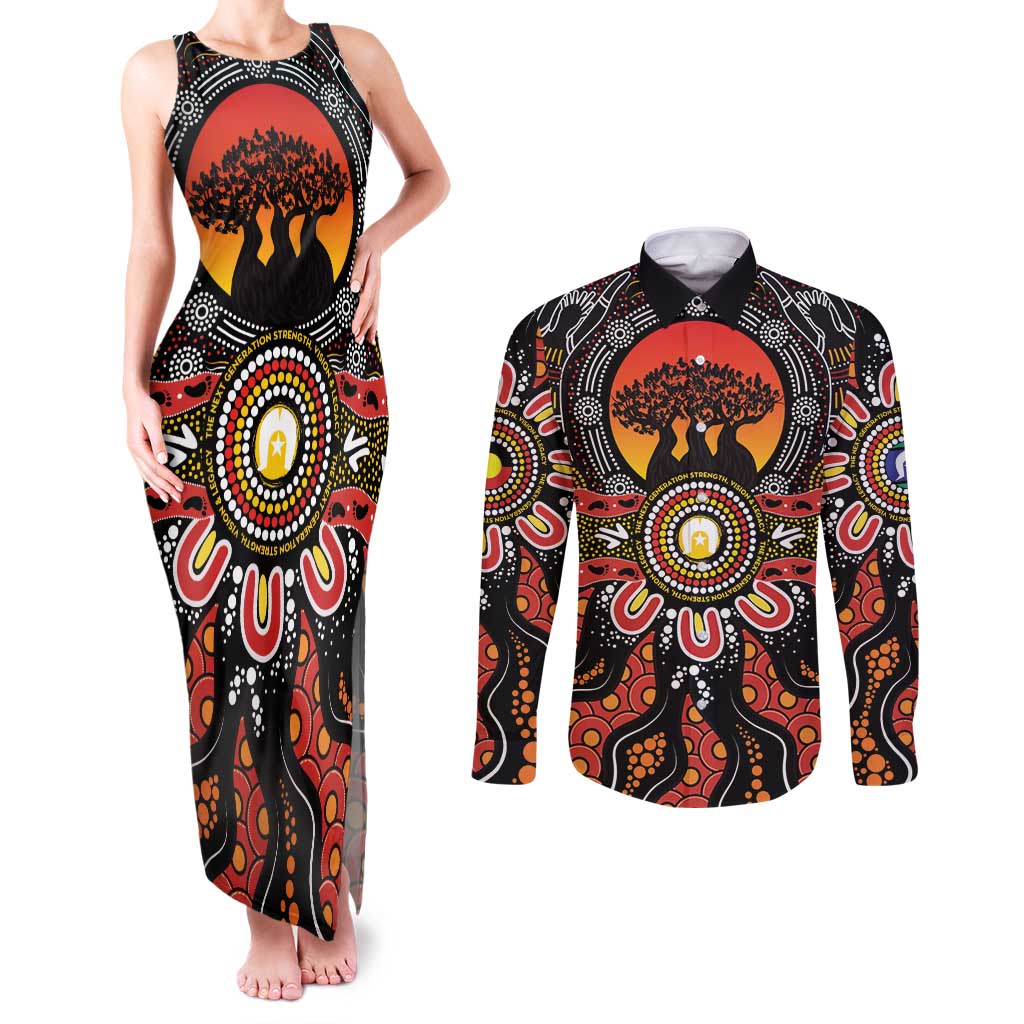 NAIDOC 2025 Boab Tree Couples Matching Tank Maxi Dress and Long Sleeve Button Shirt Celebrate Aboriginal Culture The Next Generation