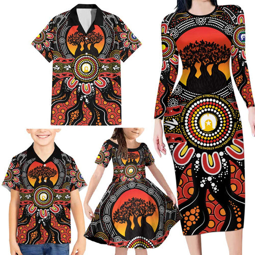 NAIDOC 2025 Boab Tree Family Matching Long Sleeve Bodycon Dress and Hawaiian Shirt Celebrate Aboriginal Culture The Next Generation