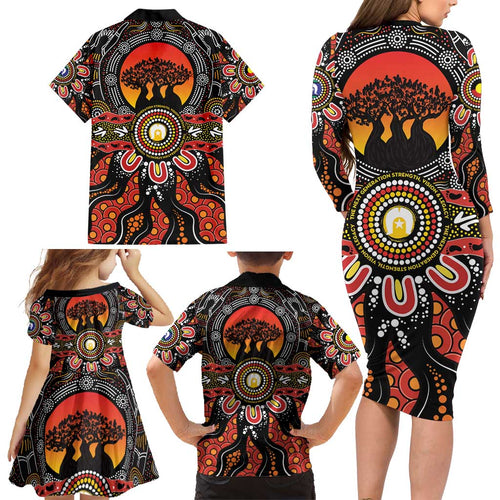 NAIDOC 2025 Boab Tree Family Matching Long Sleeve Bodycon Dress and Hawaiian Shirt Celebrate Aboriginal Culture The Next Generation